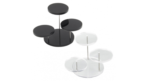 88600 Small Tiered Stand Black or Clear