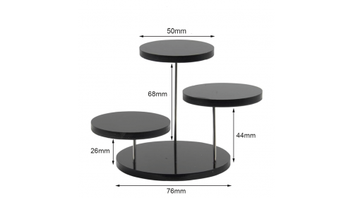 88600 Small Tiered Stand Black or Clear