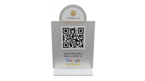 QR01 - Scan QR code to leave a review sign