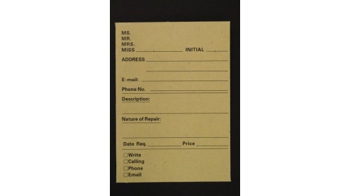 1116P - Manilla Printed Repair Envelope - 89 x 124mm