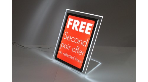 A4BL02 - A4 Back Lit Poster - Free Second Pair Offer