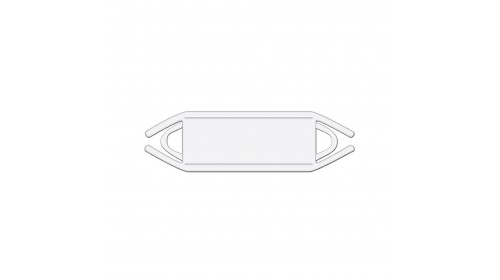OPT145 Expanding Frame Tag Label Carrier 53mm x 15mm - White