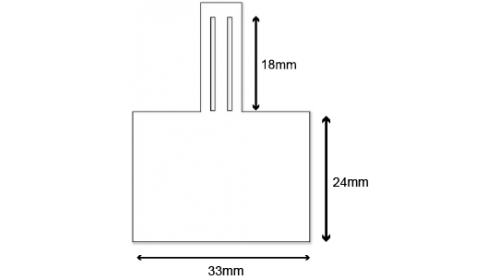 OPT181 - Opticians Single Piece Slide on Plastic Label Carrier - White