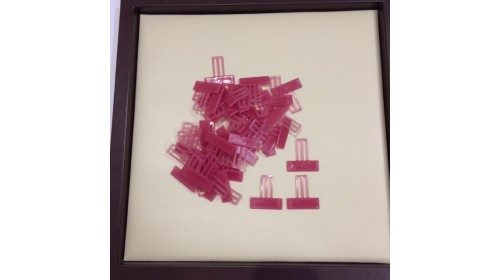 OPT116 Single Piece Slide on Plastic Label Carrier - 15mm arms - Raspberry
