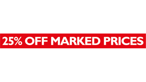 SCB11 '25% OFF MARKED PRICES' Sale Banner