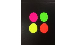 TG16 - Fluorescent Card 55 x 45mm. Pack of 10 - 4 colours available