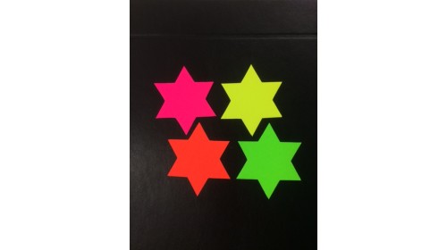 TG17 - Fluorescent Stars 70mm 4 Assorted Colours