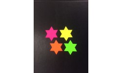 TG18 - Fluorescent Stars 50mm 4 Assorted Colours