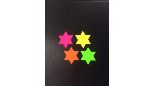 TG18 - Fluorescent Stars 50mm 4 Assorted Colours