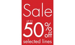 SCA413 A4 Sale Card - Up to 50% off Selected Lines