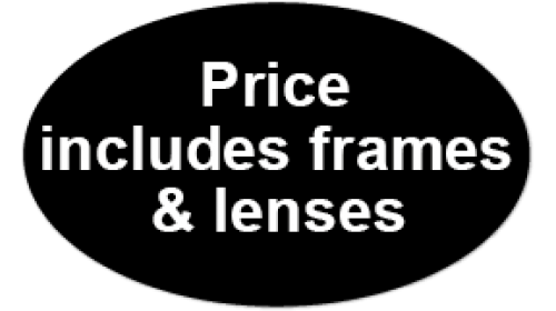 CL10 - Price includes frames & lenses, white on black, self cling labels