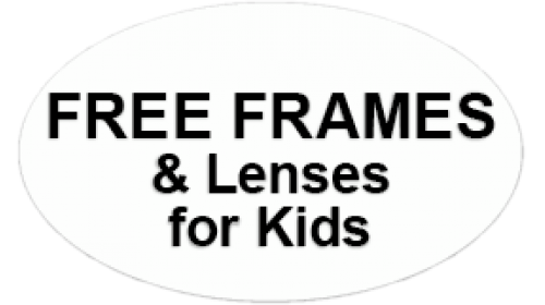 OP31 - FREE FRAMES & Lenses for Kids, black on clear.