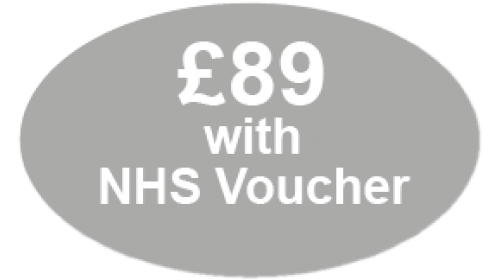 CL68 - £89 with NHS Voucher, white on grey self cling labels.