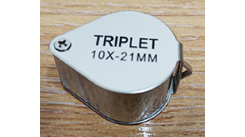 L2110S - Chrome Triplet Teardrop Loupe with 21mm lens. Magnification x 10.