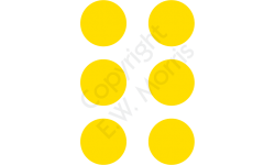 YE10P Coloured Circular Labels - Yellow 10mm Diameter
