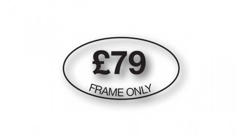 OV5 - Black on Clear 'Frame Only' Price Ticket