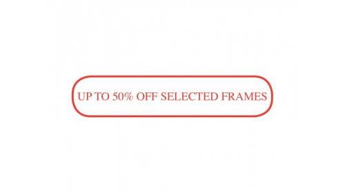 SB17 Sale Banner - 'UP TO 50% OFF SELECTED FRAMES'