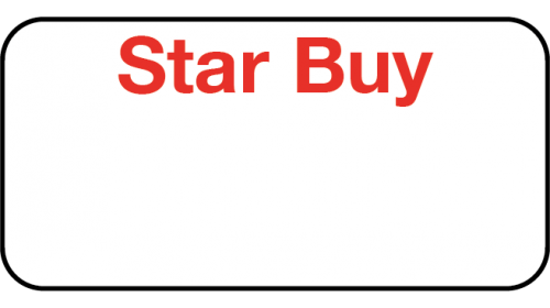 ST013 'Star Buy' Sale Ticket 20 x 10mm 