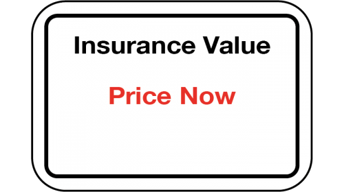 ST022  Insurance Value/Price Now Sale Ticket 25 x 17mm