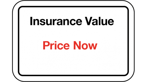 ST023 Insurance Value/Price Now Sale Ticket 30 x 20mm