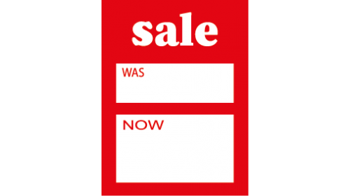 WSL3 Small Was Now Sale Ticket 40mm x 60mm