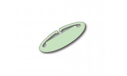 OPT177 Expanding Frame Tag Plastic Label Carrier 53mm x 18mm - Green